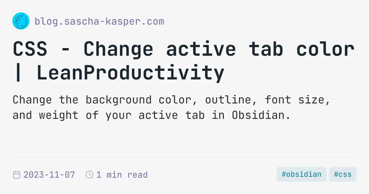 Tab Color Code CSS - Change active tab color | LeanProductivity