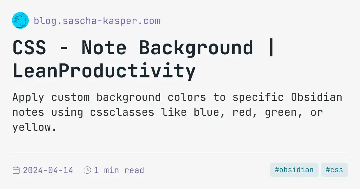 CSS - Note Background | LeanProductivity