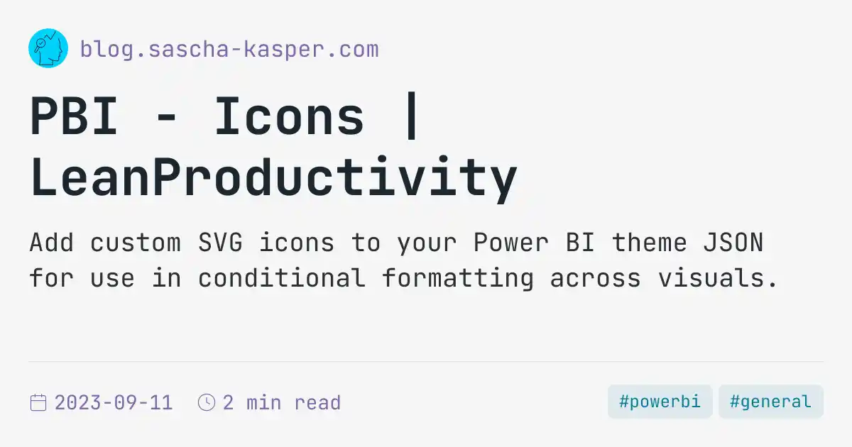 PBI - Icons | LeanProductivity