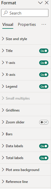 Bar Chart Stacked Settings