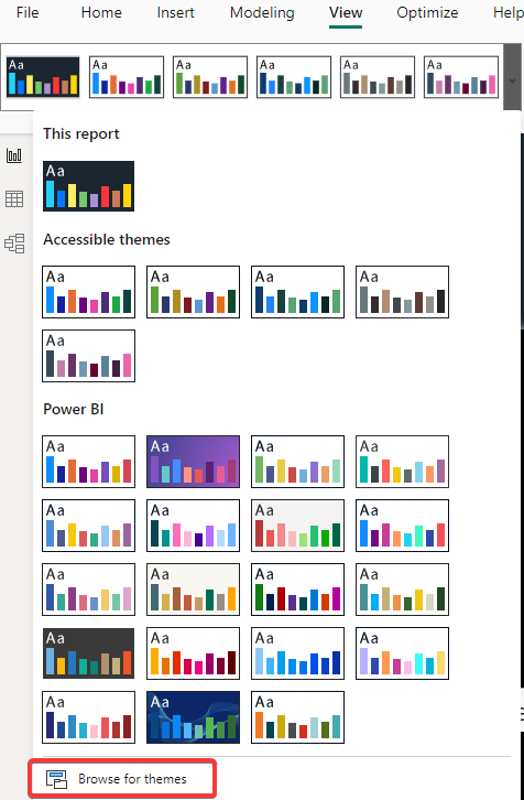 Browse for Theme in PBI Desktop