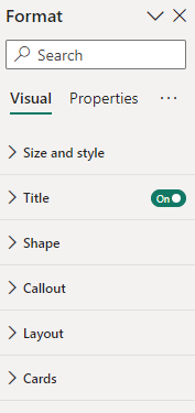 Card Visual Settings
