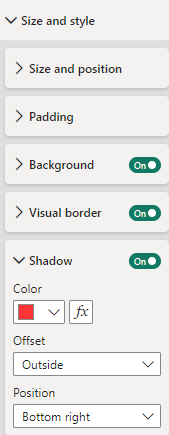 Drop Shadow Settings