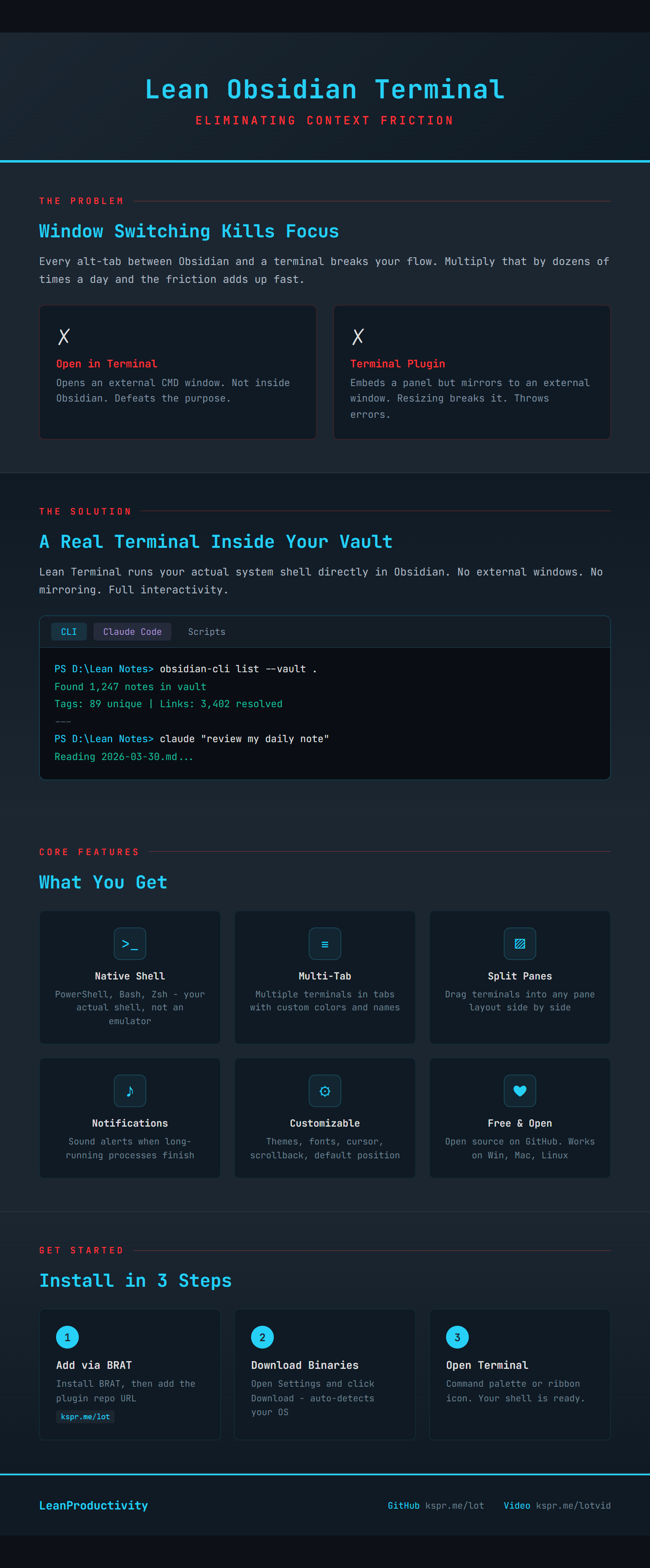Lean Obsidian Terminal   A Real Terminal Inside Your Vault