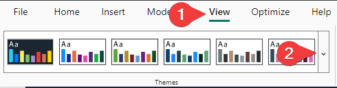 Open Theme Selector in PBI Desktop