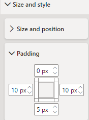 Padding Settings