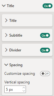 Spacing Settings