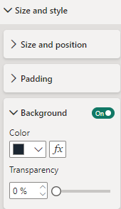 Visual Background Settings