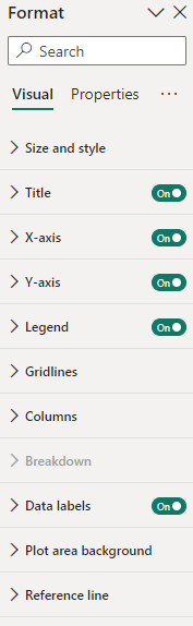Waterfall Chart Settings